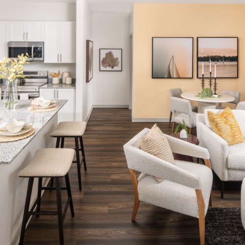 Generous living spaces with beautiful natural lighting