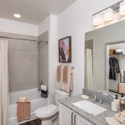 Spacious bathrooms with everything you need
