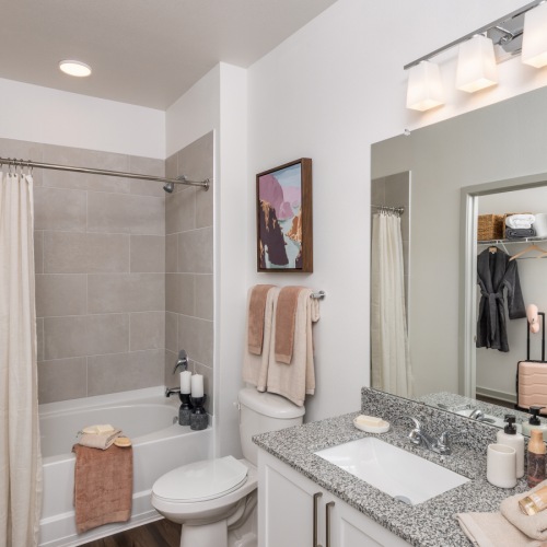 Spacious bathrooms with everything you need
