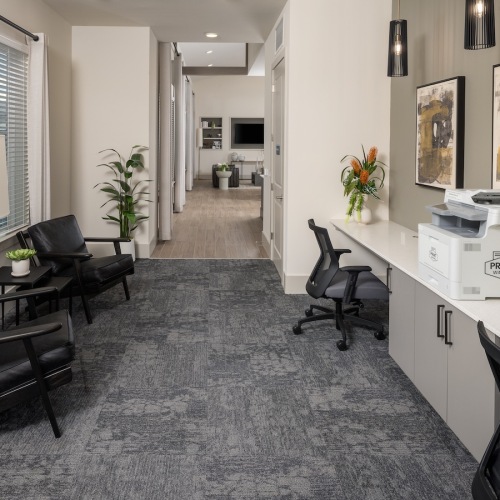 co-working room with printer