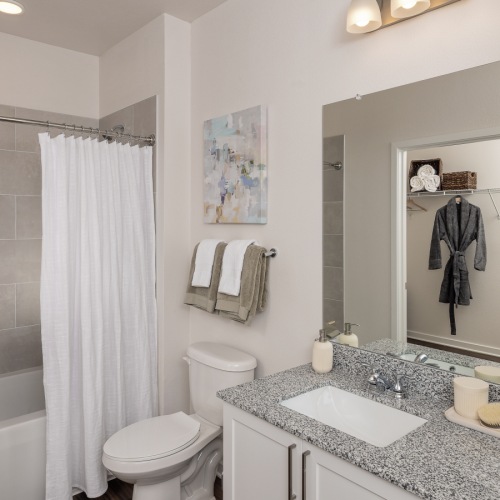 Spacious bathrooms with everything you need